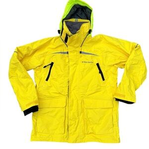 West Marine Third Reef Jacket Rain Coat Yellow Weatherproof Waterproof Boating M